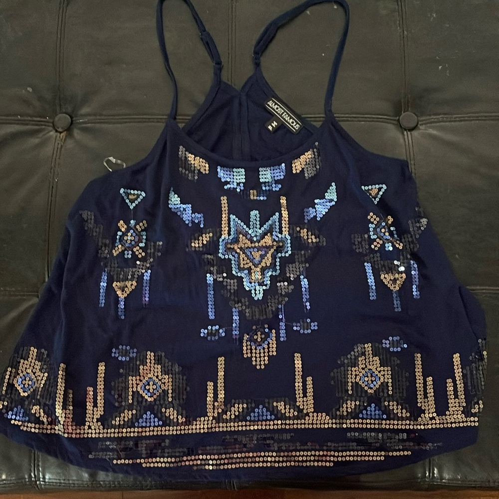 Very flowy sequined top